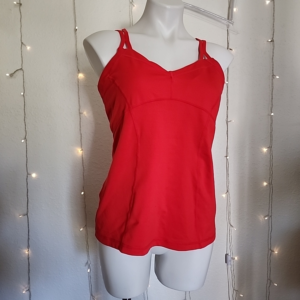 Zella Athletic racerback tank top lg with removable pads